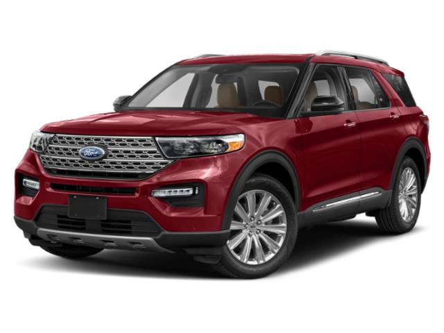 2020 Red Metallic Ford Explorer Limited RWD SUV