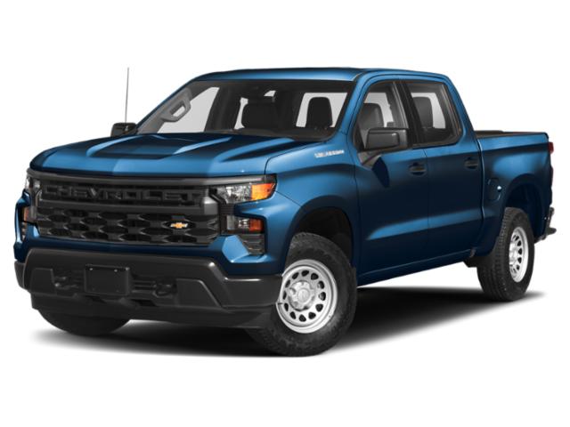 Northsky Blue Metallic 2023 Chevrolet Silverado 1500 Custom Crew Cab 4WD Pickup Truck Four-Wheel Drive 8-Speed Automatic