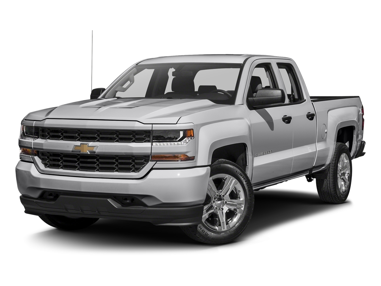 Silver Ice Metallic 2017 Chevrolet Silverado 1500 CUSTOM Extended Cab Pickup Wake Forest NC