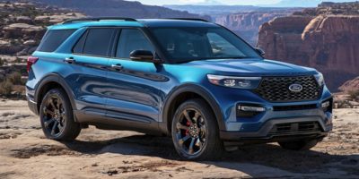 Blue 2021 Ford Explorer ST AWD SUV / Crossover All-Wheel Drive Automatic